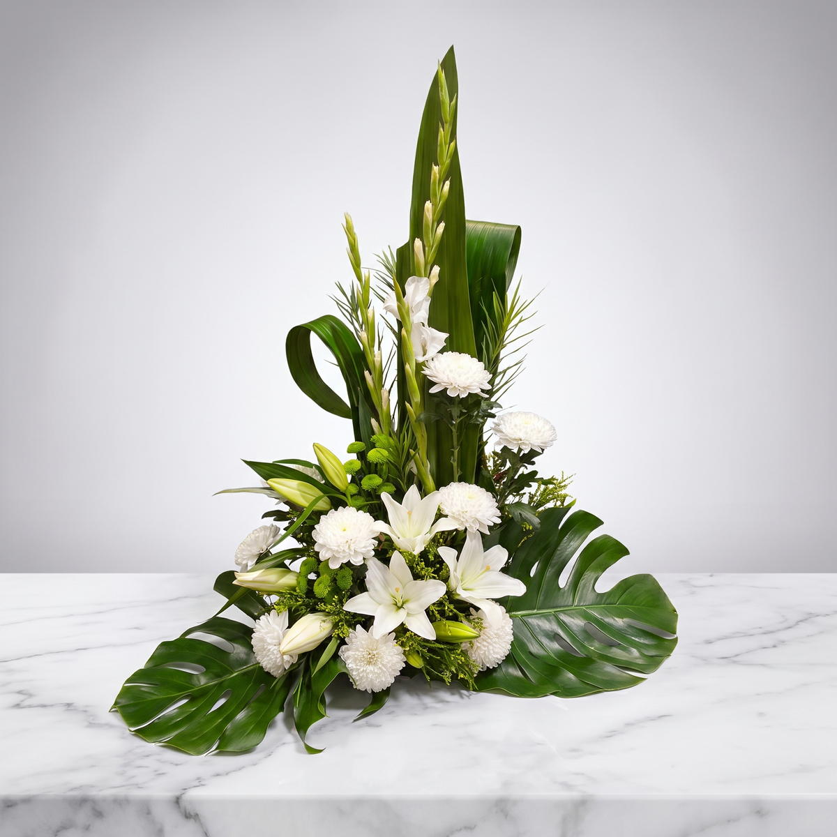 Pie de Urna Floral Mediano