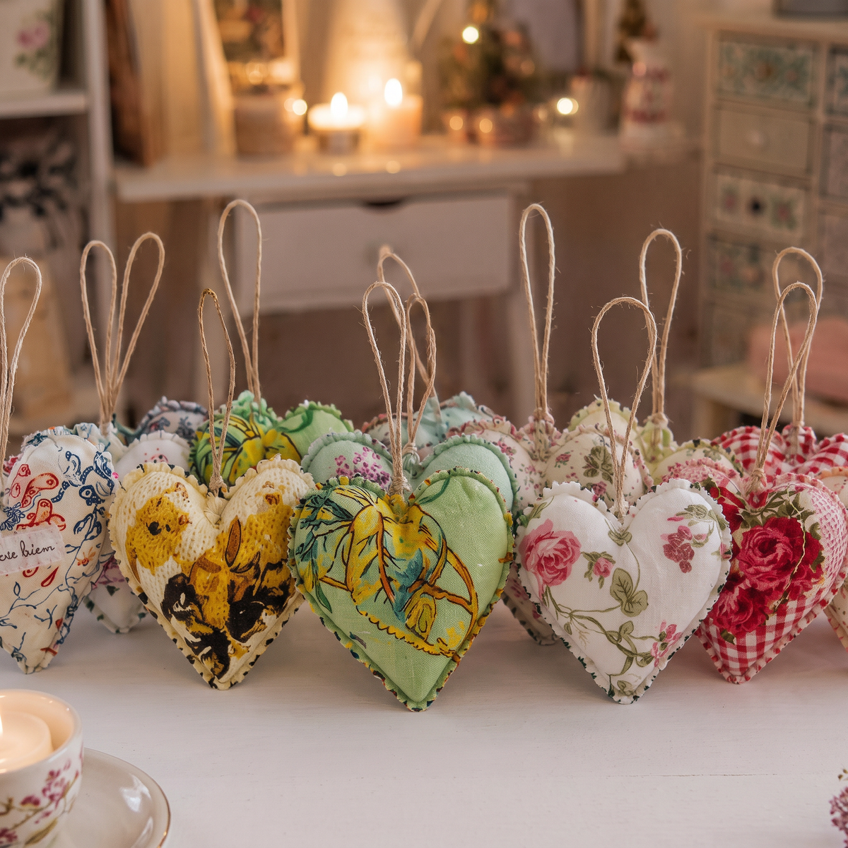 Corazones de Tela Artesanales